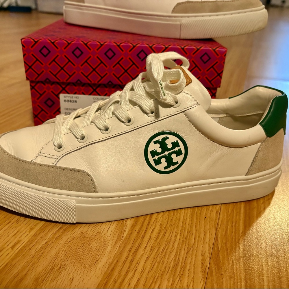 Tory Burch Color Block Logo Sneakers - Picture 2 of 4